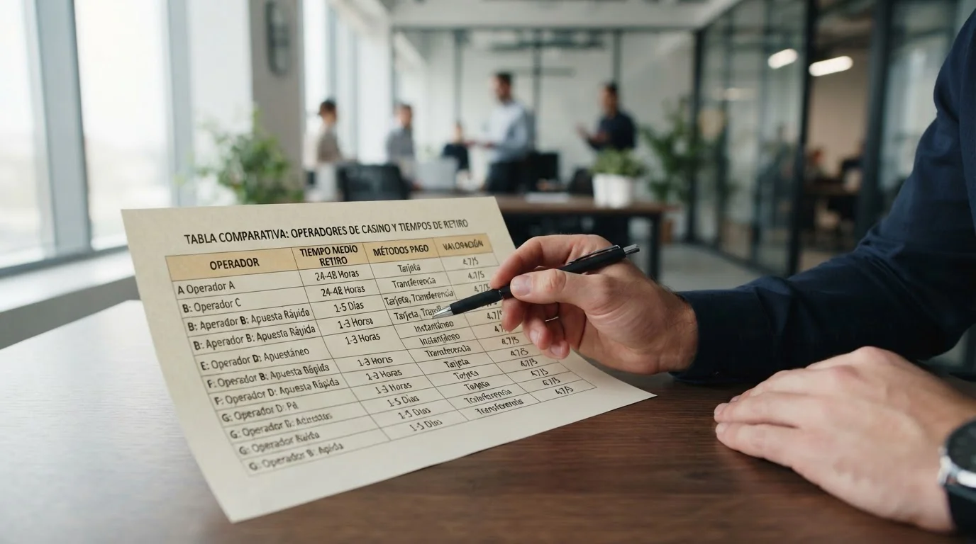 Tabla comparativa de casinos españoles con datos de tiempos y límites verificados