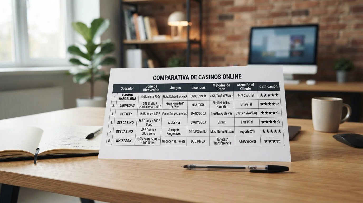 Tabla comparativa de casinos online que aceptan Tron TRX en España