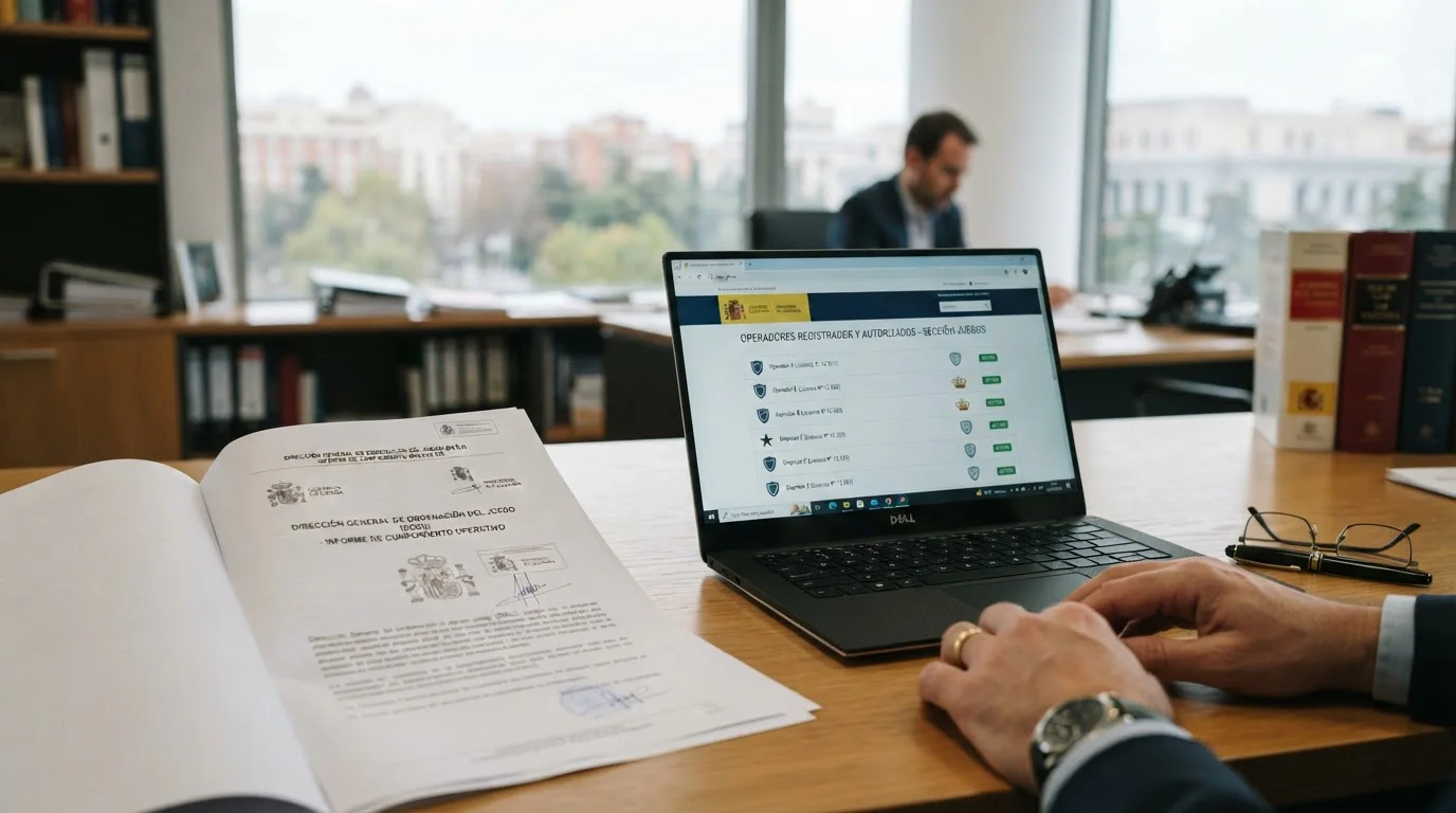 Sello oficial licencia DGOJ y registro público de operadores autorizados España