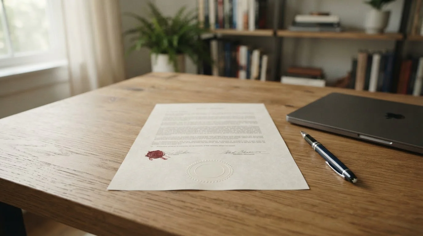 Documento oficial con el sello de la regulación española del juego sobre una mesa