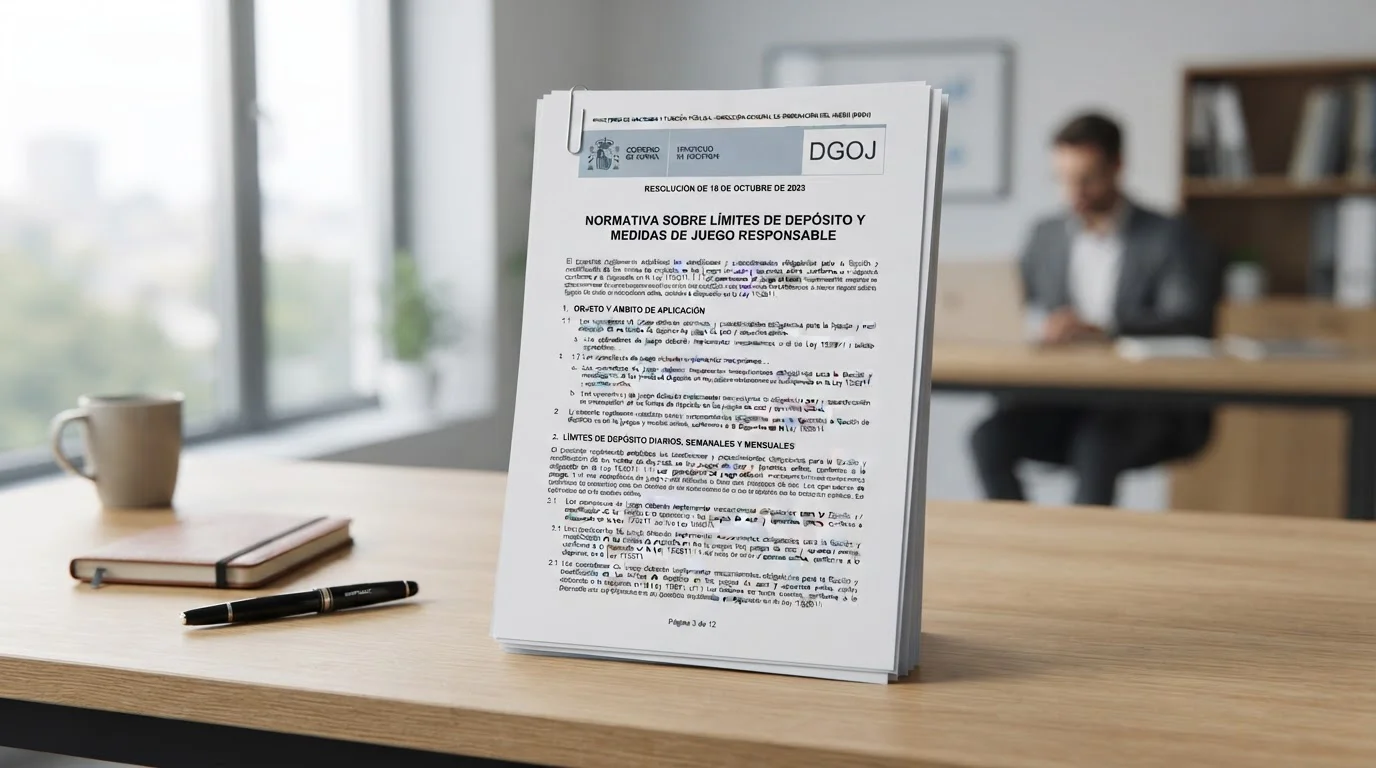 Documento oficial de la DGOJ sobre límites conjuntos de depósito en casinos online