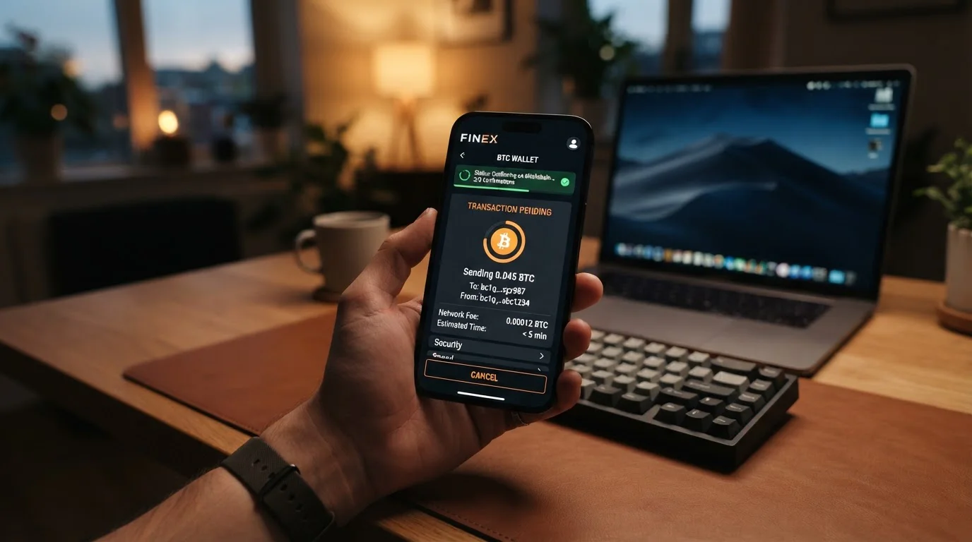 Transacción de retiro en Bitcoin desde un casino sin KYC procesándose de forma instantánea