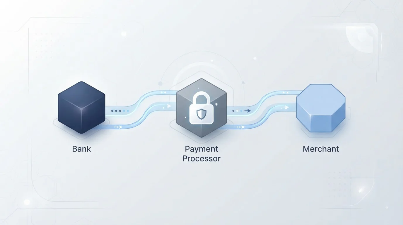 Diagrama simplificado del flujo de autenticación 3D Secure entre banco, procesador y casino